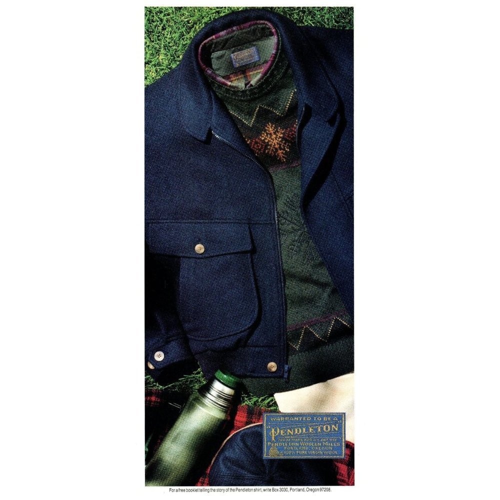 1993 Pendleton Woolen Mills Men Clothing Vintage Print Ad Wall Art Photo